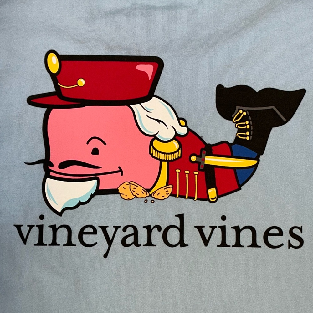 Vineyard Vines Kids Nutcracker Whale Long Sleeve Pocket Tee Blue Boys Size 6 NWT - Picture 8 of 16